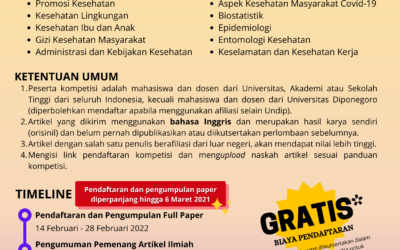 Perpanjangan Pendaftaran dan Pengumpulan Paper Kompetisi Artikel Ilmiah