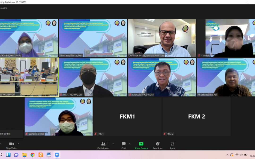 Online Field Assessment (ALD) Surveillance Accreditation of LAM-PTKes in the Environmental Health Masters Study Program, Faculty of Public Health, Universitas Diponegoro