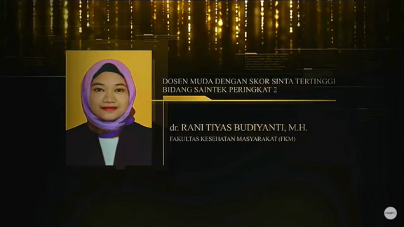 Penghargaan yang Diraih oleh Fakultas Kesehatan Masyarakat pada Malam Anugerah Penghargaan Universitas Diponegoro Tahun 2022